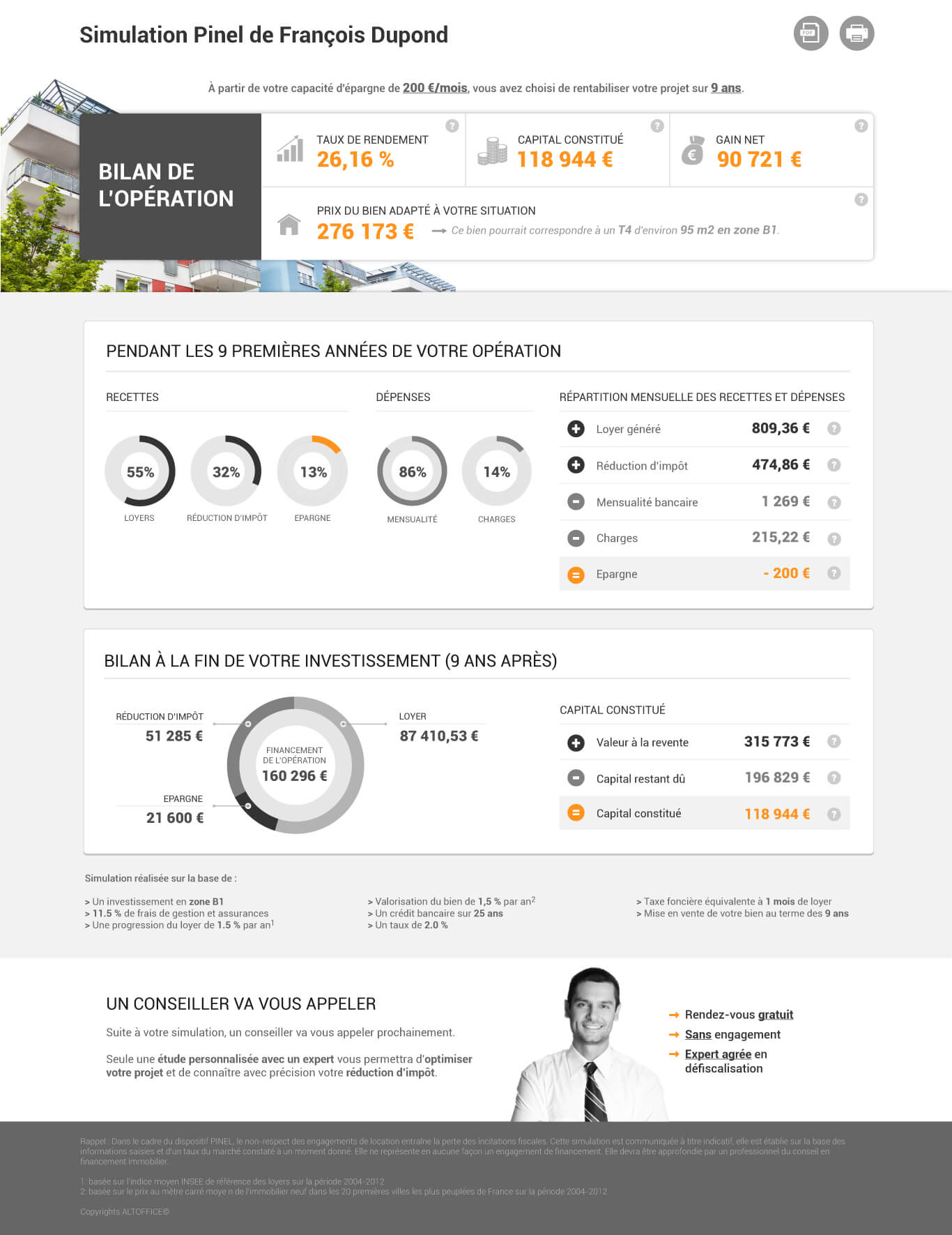 Exemple de simulation